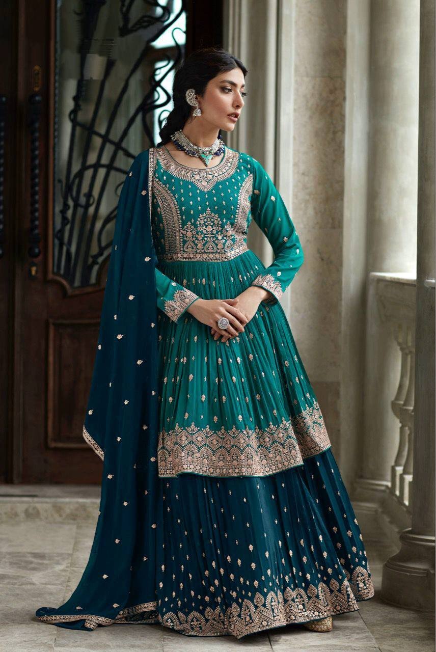 Pakistani Party Wear Dresses | Elegant Embroidery Designs Dress