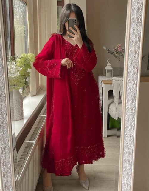 Fancy Ready To Wear Salwar Kameez Heavy Embroidery Indian Wedding Stitched Suit