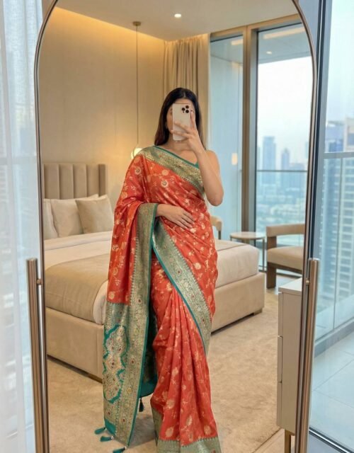 Luxury Embroidered Designer Saree For Women Indian Wedding Reception Party Wear With Blouse Piece