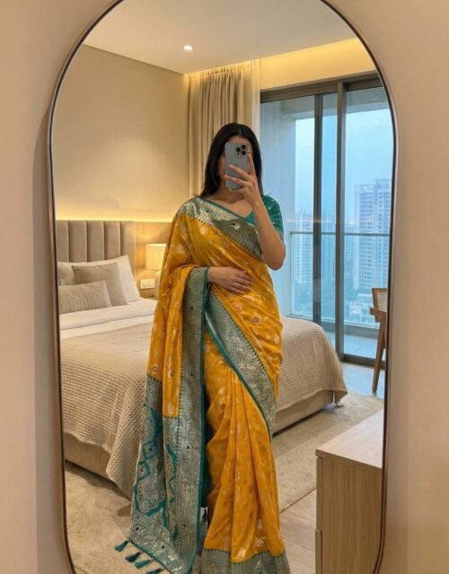 Beautiful Embroidered Wedding Designer Saree For Women Traditional Indian Ethnic Party Wear With Blouse Piece