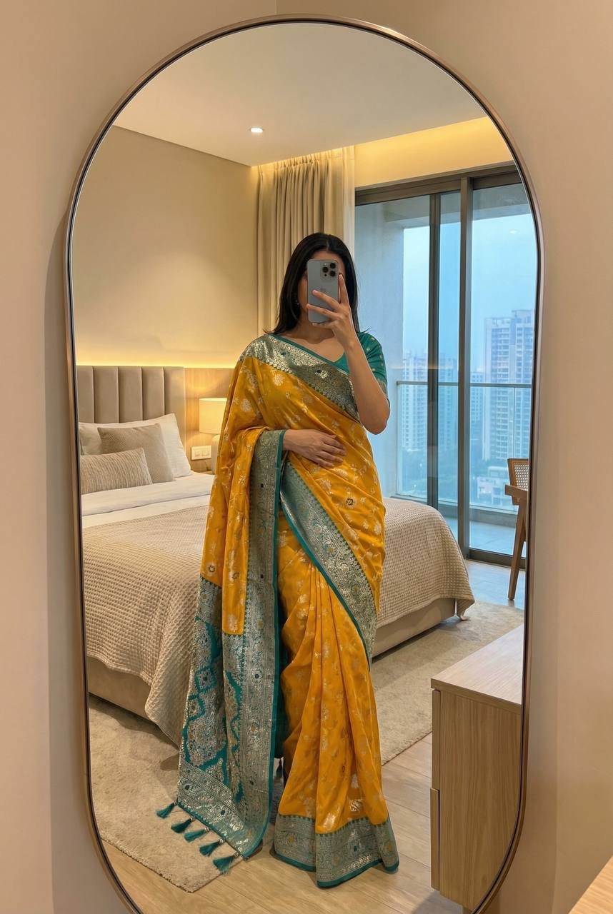 Beautiful Embroidered Wedding Designer Saree For Women Traditional Indian Ethnic Party Wear With Blouse Piece
